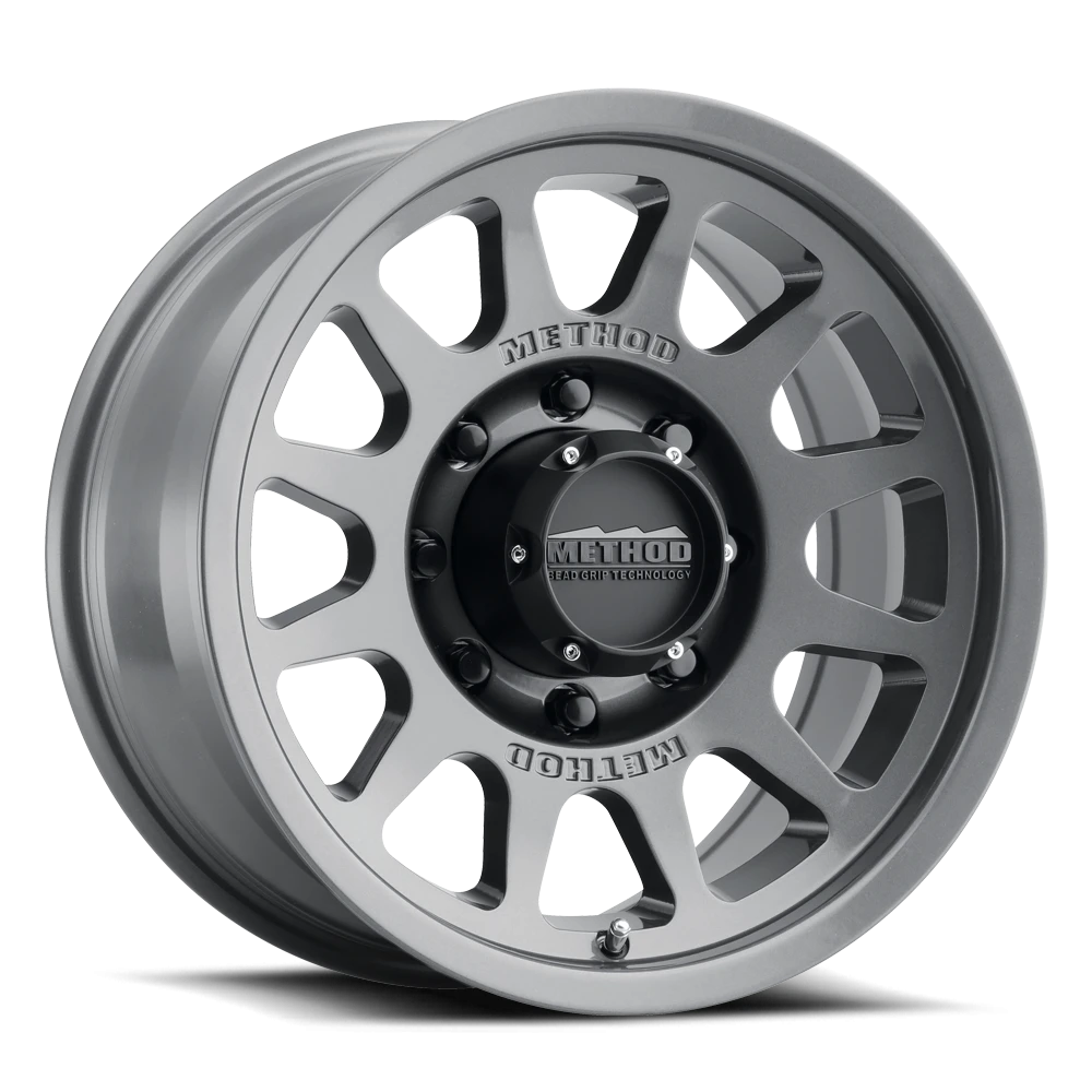 Method Race Wheels Bead Grip MR703 Gloss Titanium 17x9 -12 8x165.1mm 130.81mm