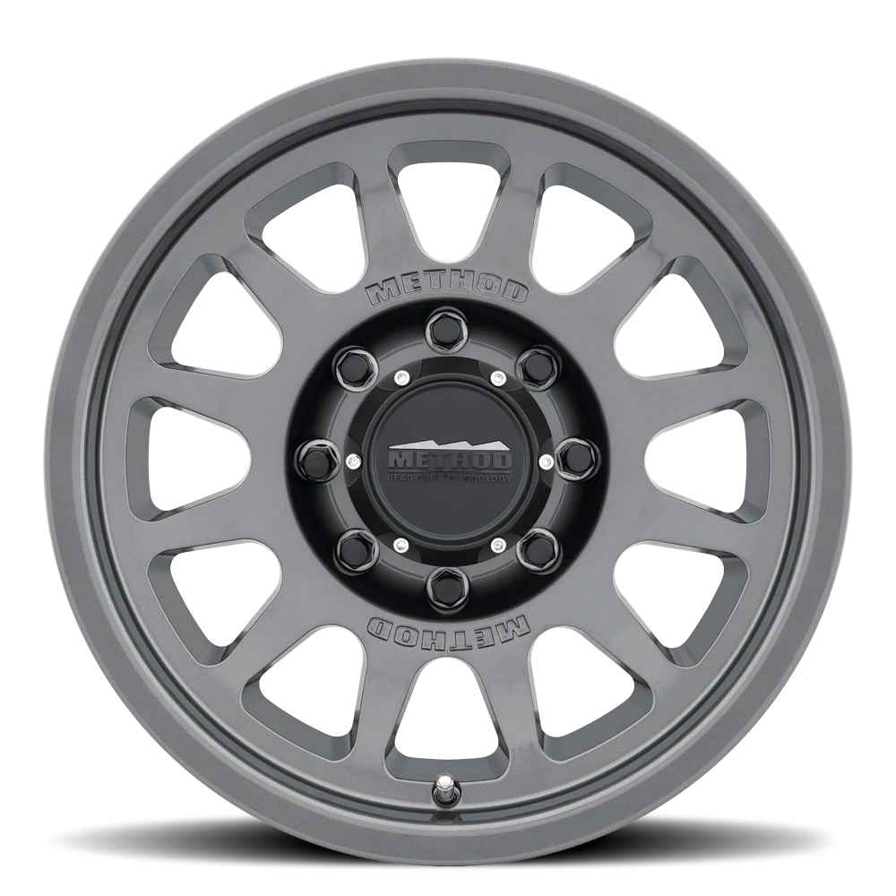 Method Race Wheels Bead Grip MR703 Gloss Titanium 17x9 -12 8x165.1mm 130.81mm