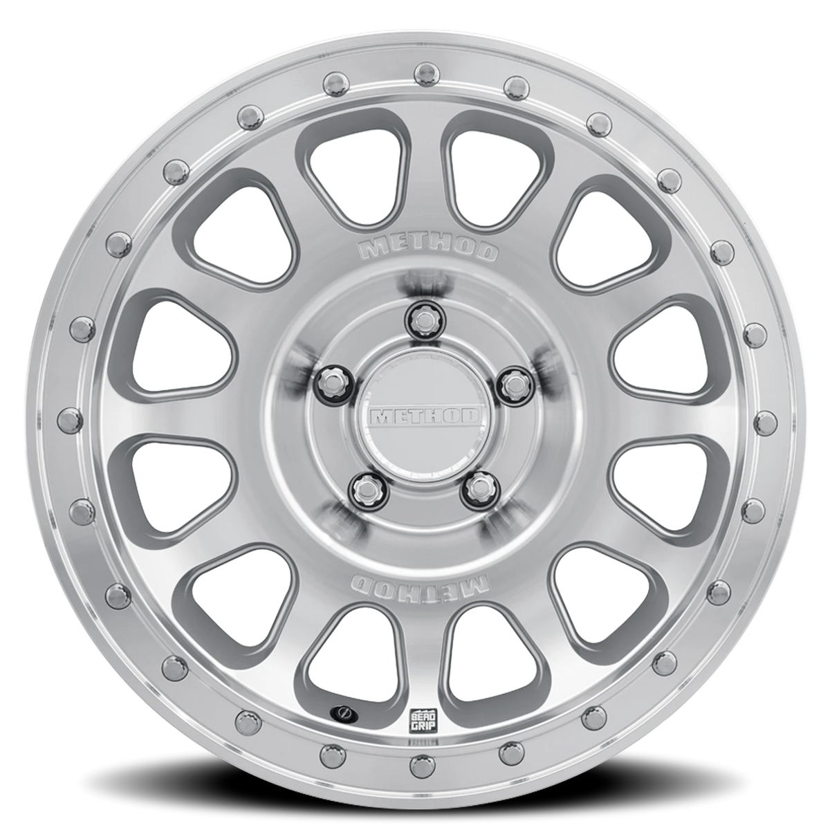 Method Race Wheels MR709 HD Bead Grip Machined Silver W/ Clear Coat 18x9 +12 5x127mm 71.5mm