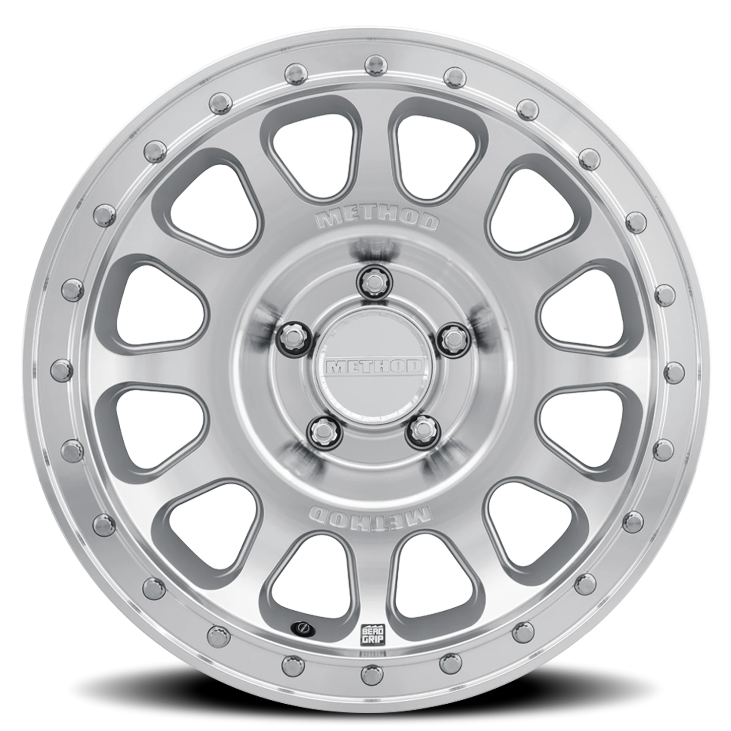 Method Race Wheels MR709 HD Bead Grip Machined Silver W/ Clear Coat 18x9 +12 5x127mm 71.5mm