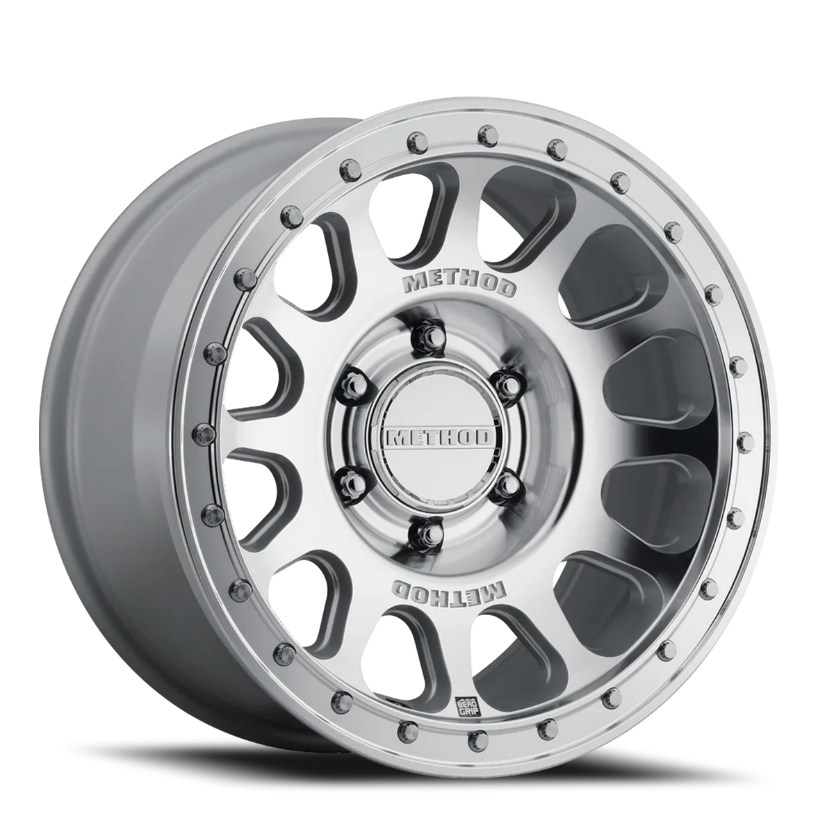Method Race Wheels MR709 HD Bead Grip Machined Silver W/ Clear Coat 17x8.5 +25 6x139.7mm 106.25mm