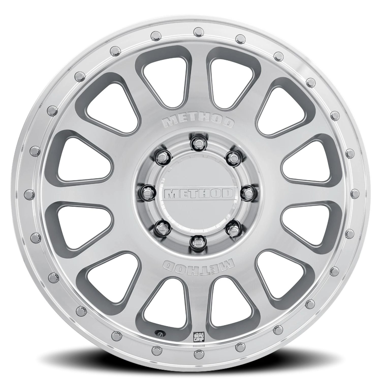 Method Race Wheels MR709 HD Bead Grip Machined Silver W/ Clear Coat 18x9 +12 8x170mm 125mm