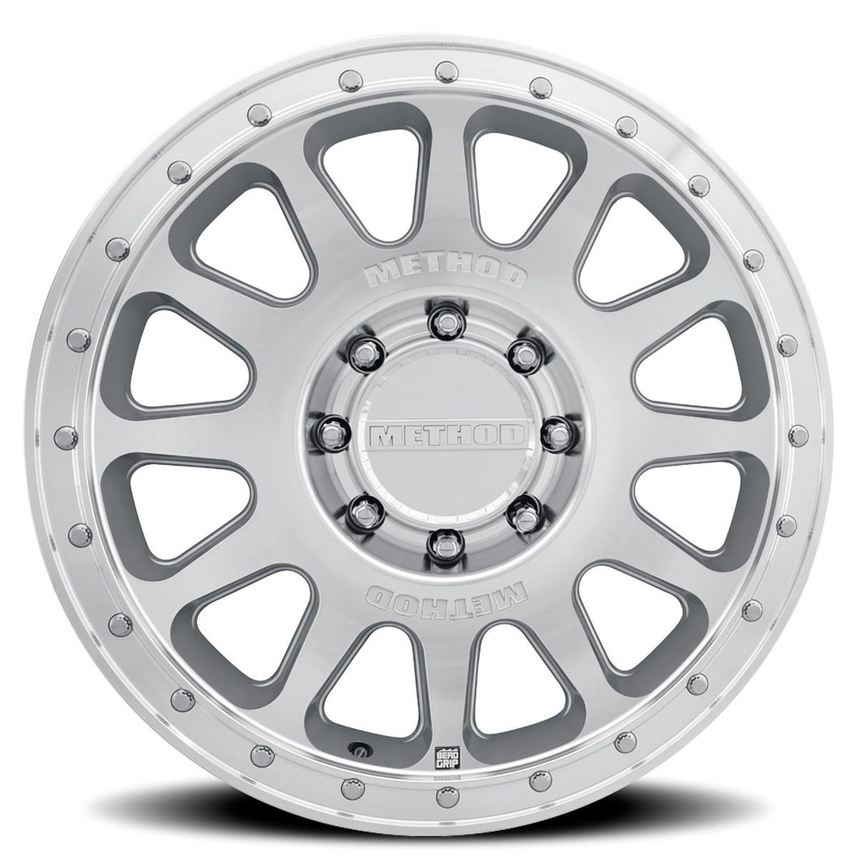 Method Race Wheels MR709 HD Bead Grip Machined Silver W/ Clear Coat 20x9 +12 8x165.1mm 121.3mm