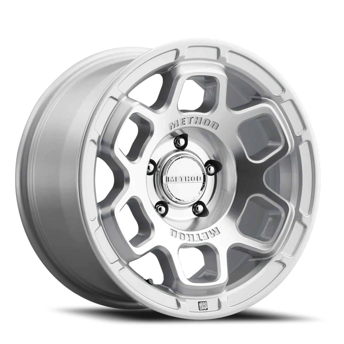 Method Race Wheels MR710 HD Bead Grip Machined Silver W/ Clear Coat 17x8.5 0 5x127mm 71.5mm