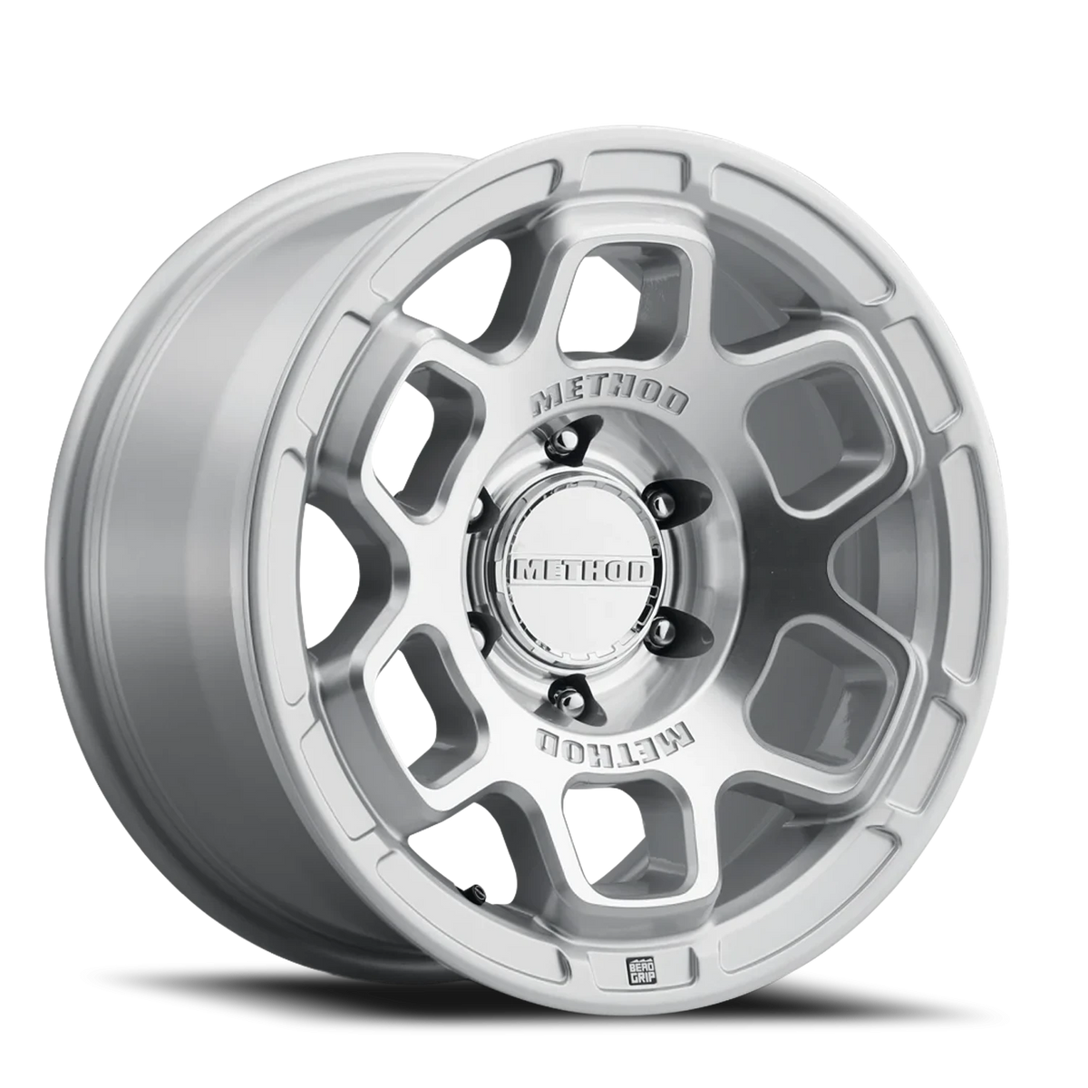 Method Race Wheels MR710 HD Bead Grip Machined Silver W/ Clear Coat 17x8.5 0 6x139.7mm 106.25mm