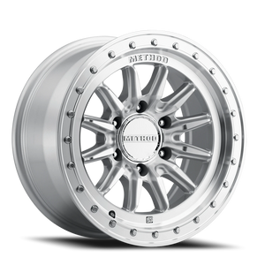 Method Race Wheels MR711 HD Bead Grip Machined Silver W/ Clear Coat 17x8.5 +25 6x139.7mm 106.25mm - Wheelwiz