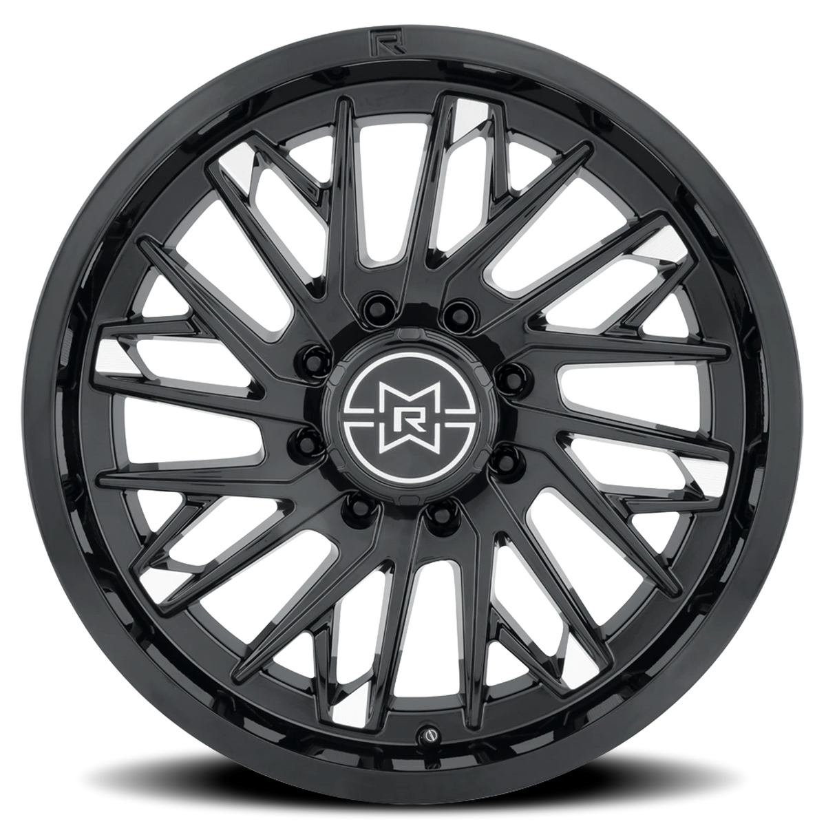 Method Race Wheels MR801 Gloss Black W/ Milled 22x12 -40 8x180mm 124.1mm