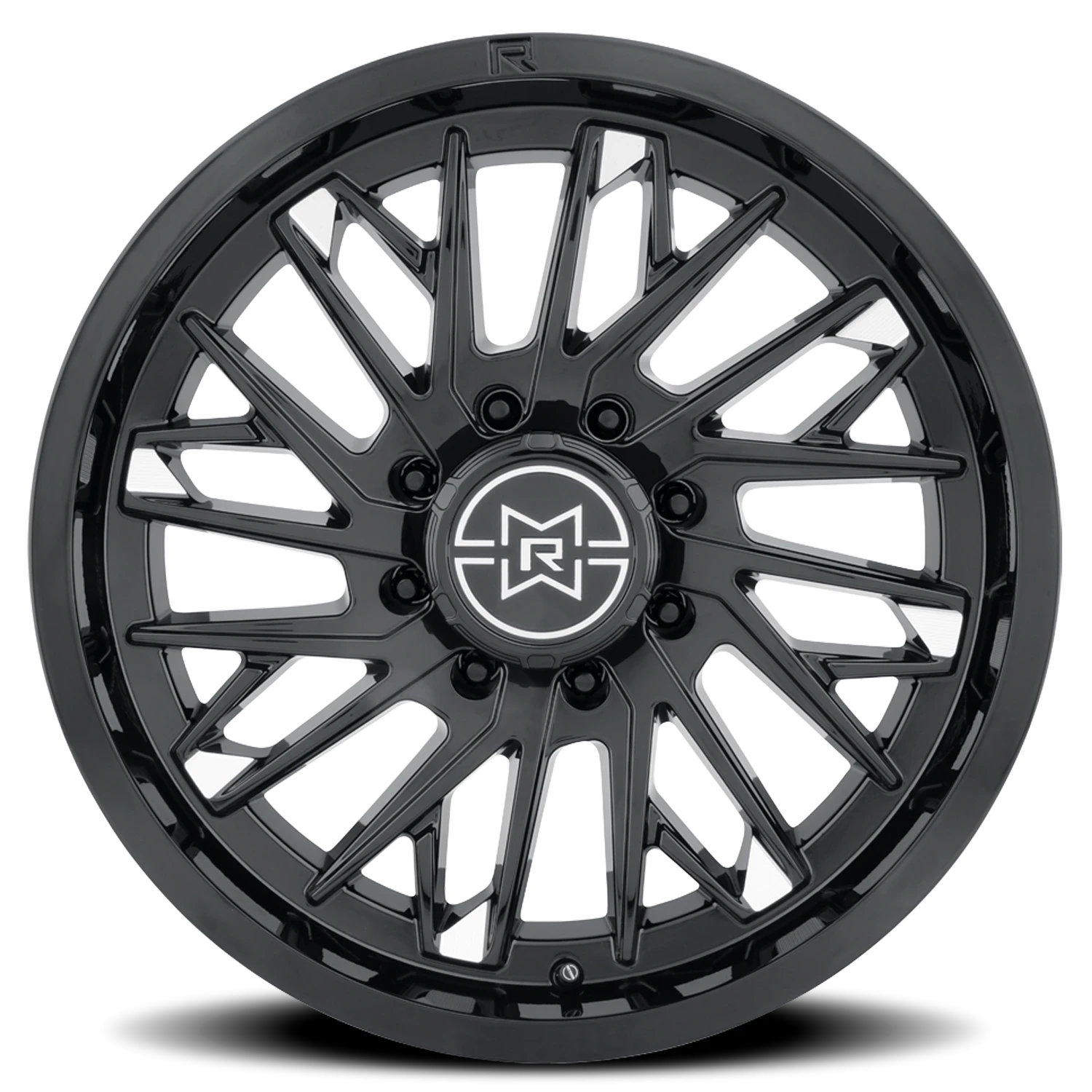 Method Race Wheels MR801 Gloss Black W/ Milled 22x12 -40 8x180mm 124.1mm