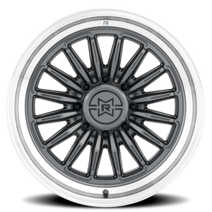 Method Race Wheels MR803 Gloss Titanium W/ Machined Lip 22x12 -40 8x170mm 125mm - Wheelwiz