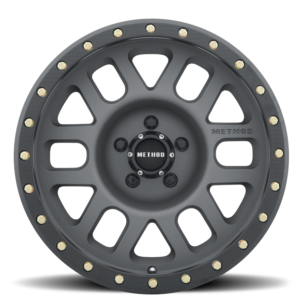 Method Race Wheels MR309 Grid TITANIUM - MATTE BLACK LIP 17x8.5 0 5x127mm 94mm - WheelWiz