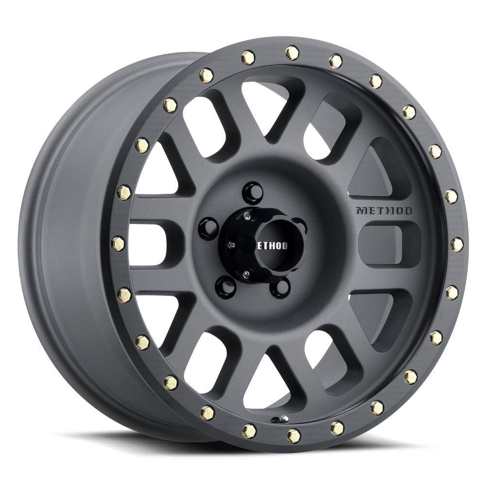 Method Race Wheels MR309 Grid TITANIUM - MATTE BLACK LIP 17x8.5 0 5x127mm 94mm - WheelWiz