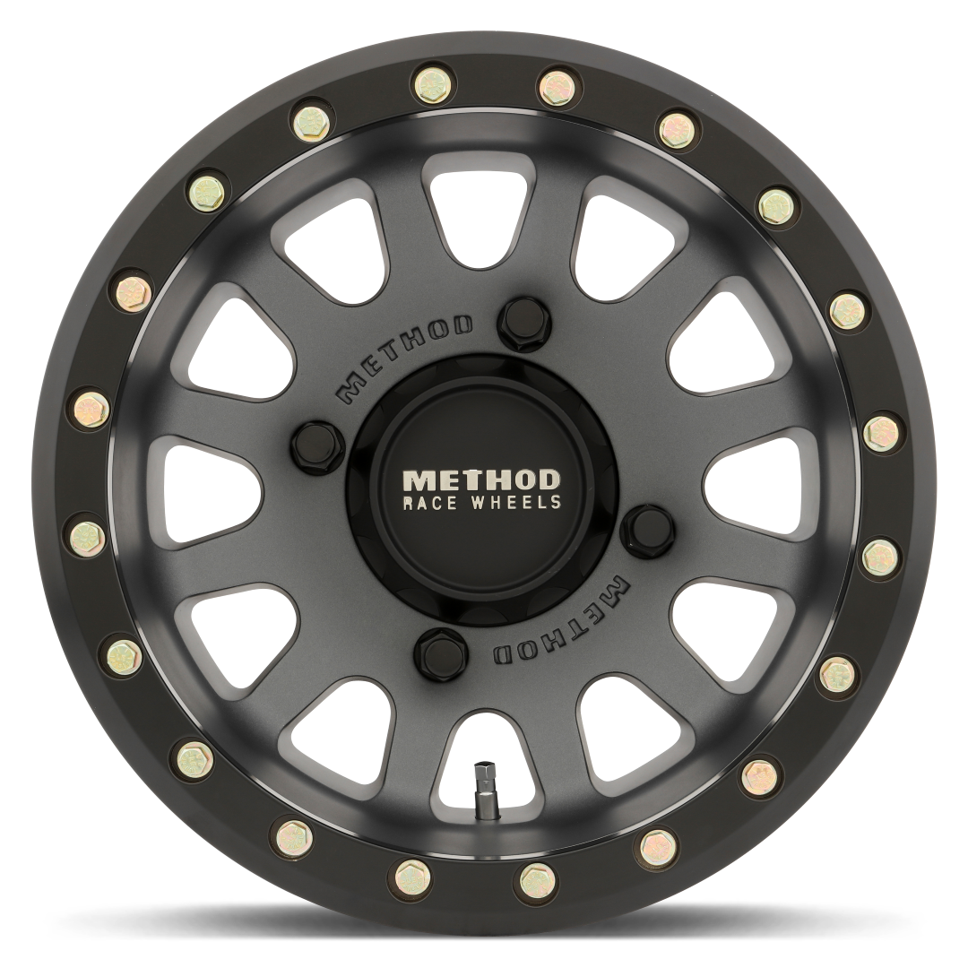 Method Race Wheels MR401 UTV Beadlock TITANIUM - MATTE BLACK RING 14x7 +38 4x156mm 132mm - WheelWiz