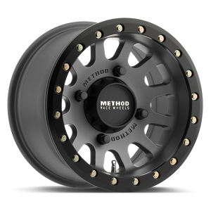 Method Race Wheels MR401 UTV Beadlock TITANIUM - MATTE BLACK RING 14x7 +38 4x156mm 132mm - WheelWiz