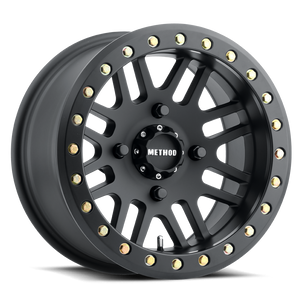 Method Race Wheels MR406 UTV Beadlock MATTE BLACK 14x10 -2 4x156mm 132mm - WheelWiz