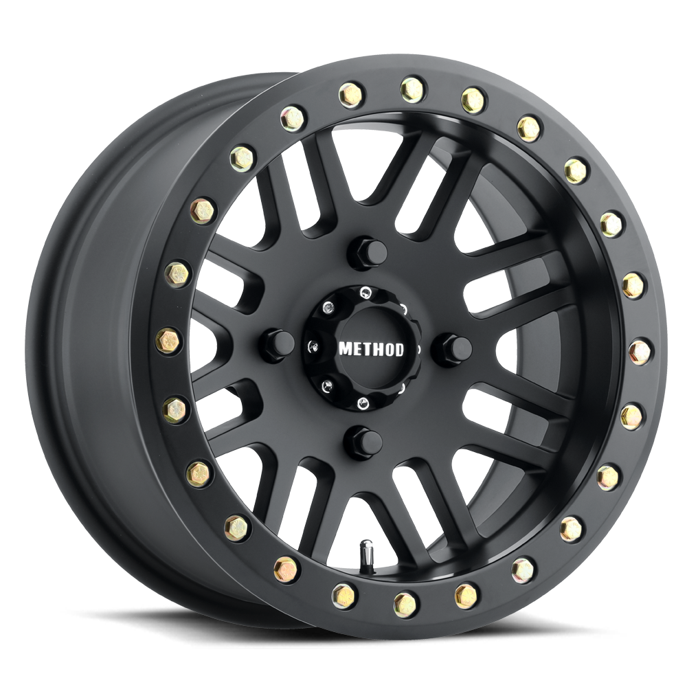 Method Race Wheels MR406 UTV Beadlock MATTE BLACK 15x10 -2 4x156mm 132mm - WheelWiz