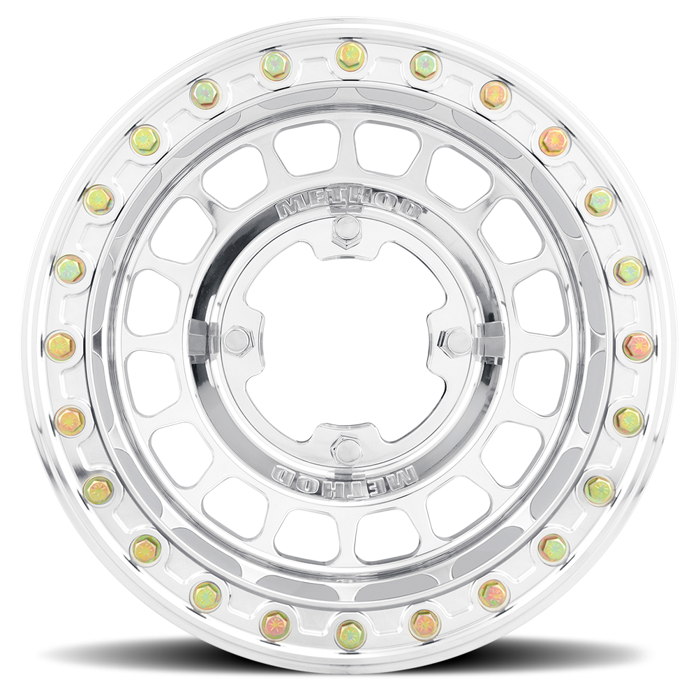 Method Race Wheels MR413 Beadlock POLISHED 15x10 +25 4x136mm 96mm - WheelWiz