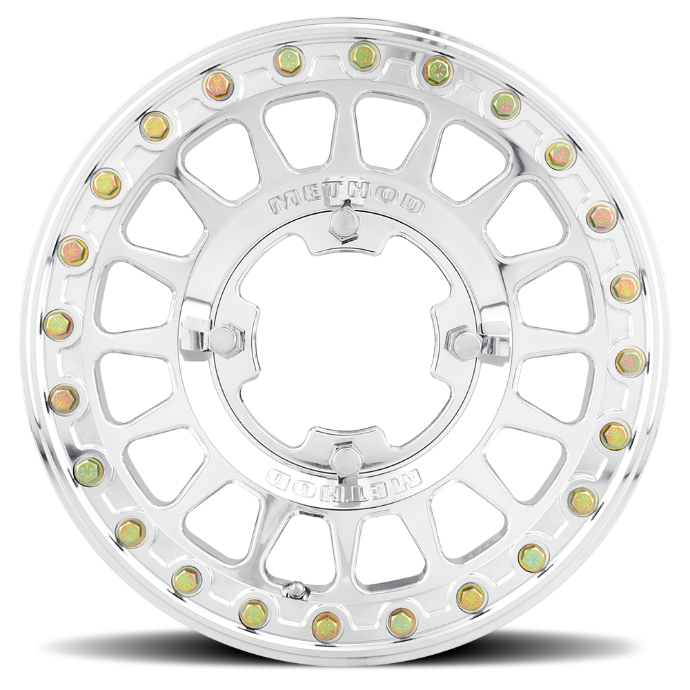 Method Race Wheels MR413 Beadlock POLISHED 15x7 +38 4x136mm 96mm - WheelWiz