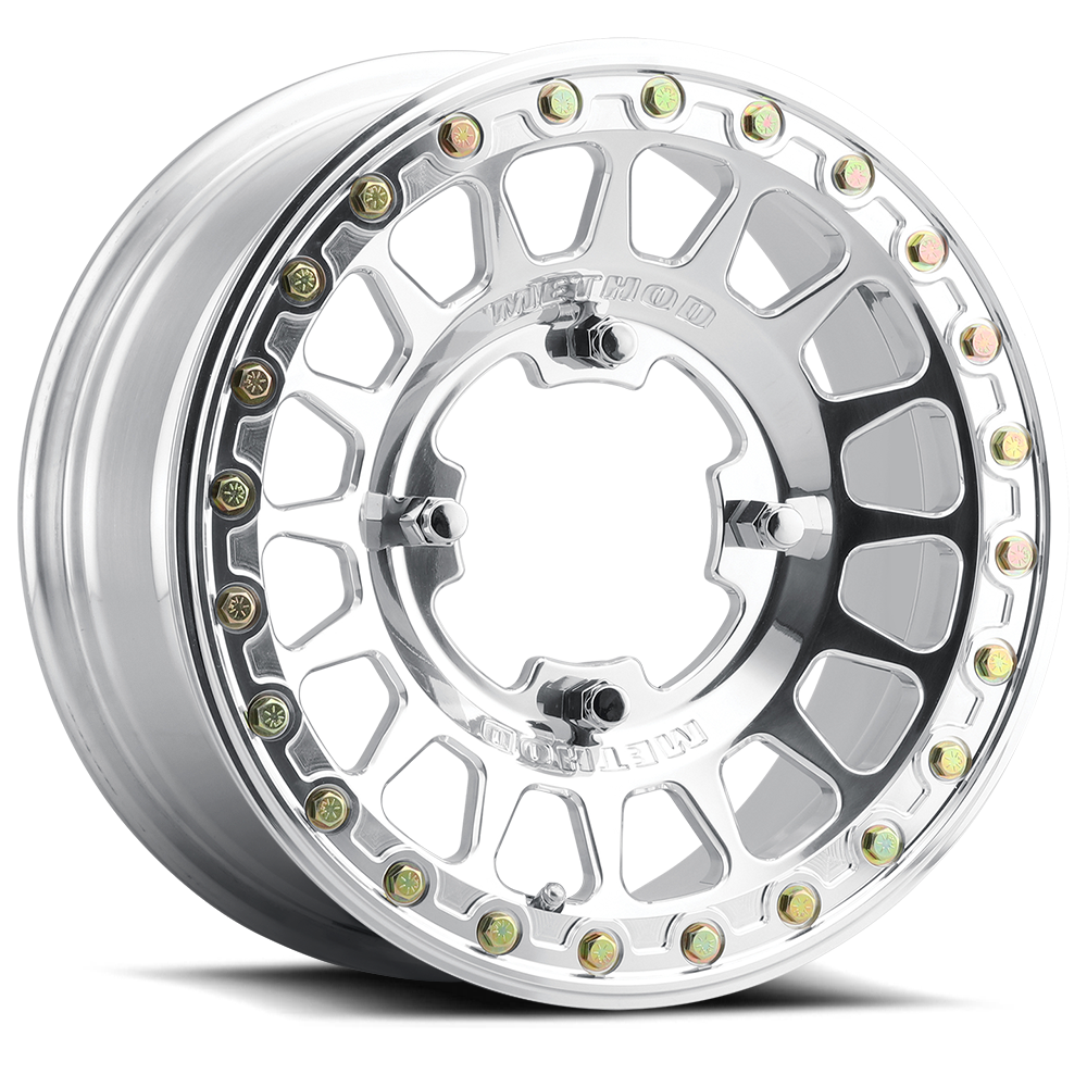 Method Race Wheels MR413 Beadlock POLISHED 15x7 +38 4x136mm 96mm - WheelWiz