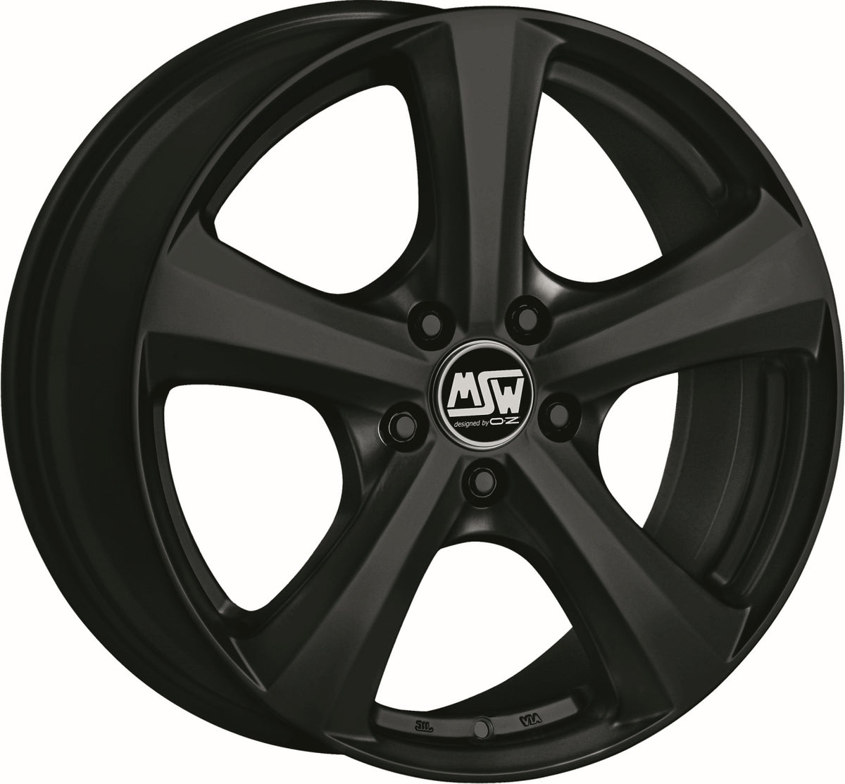 MSW 19 Matt Black 18x8 CUSTOM 5x108mm - WheelWiz