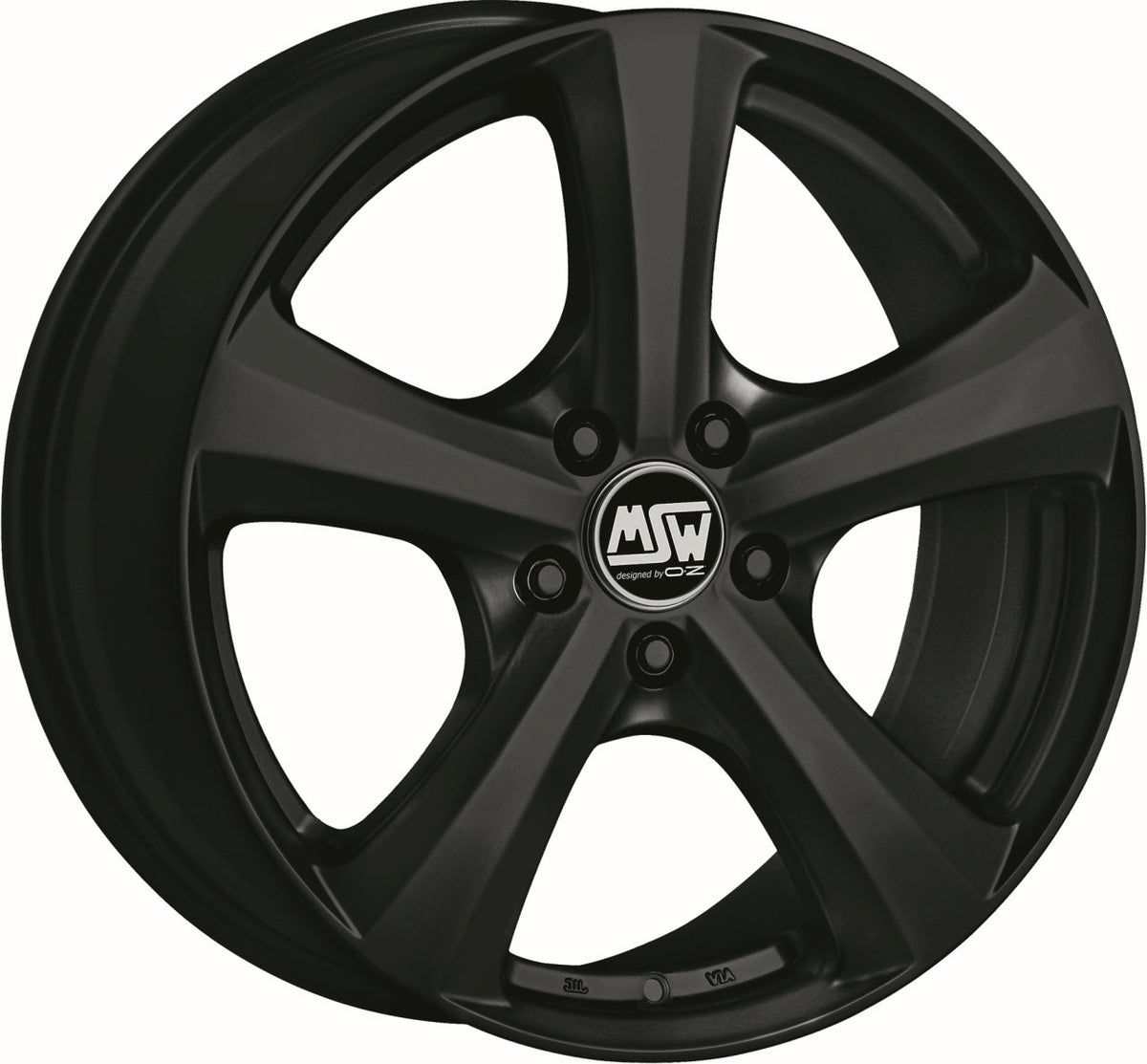 MSW 19 W 16x7 +45 5x108.00 Custom MATT BLACK - WheelWiz