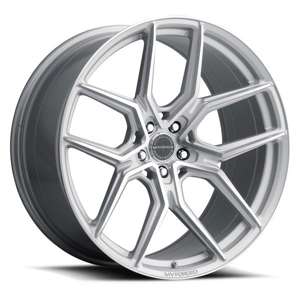 MV Forged MVF5 DIAMOND SILVER 20x11 +25 5x112mm 66.6mm - Wheelwiz