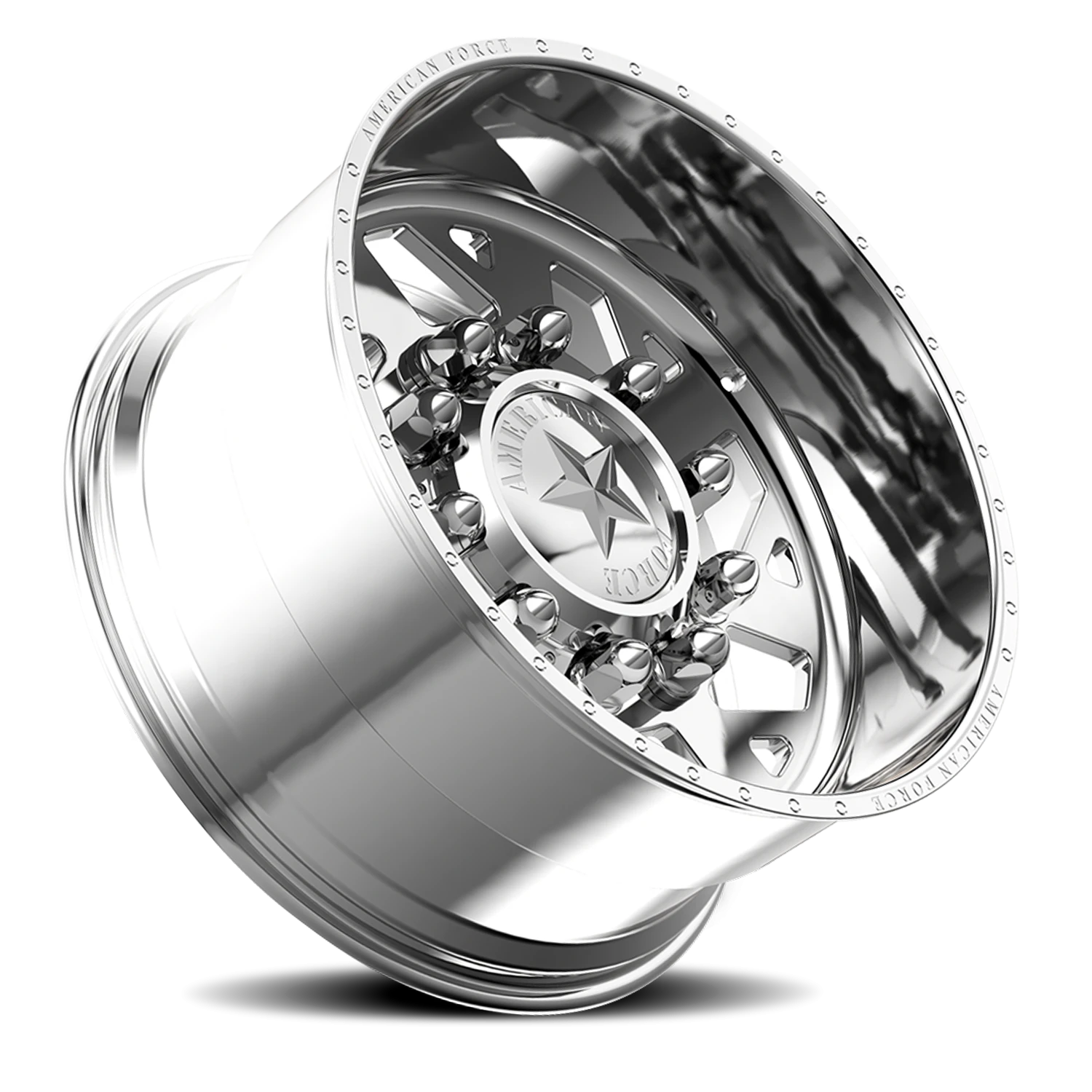 American Force 6D04 Man O'War SD Polished 22x16 -101 10x225mm 170mm - Wheelwiz