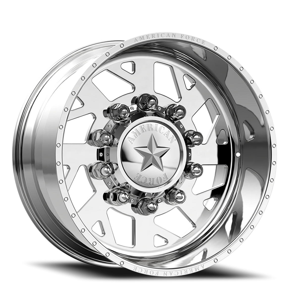 American Force 6D04 Man O'War SD Polished 24x11 0 8x200mm 142mm - Wheelwiz