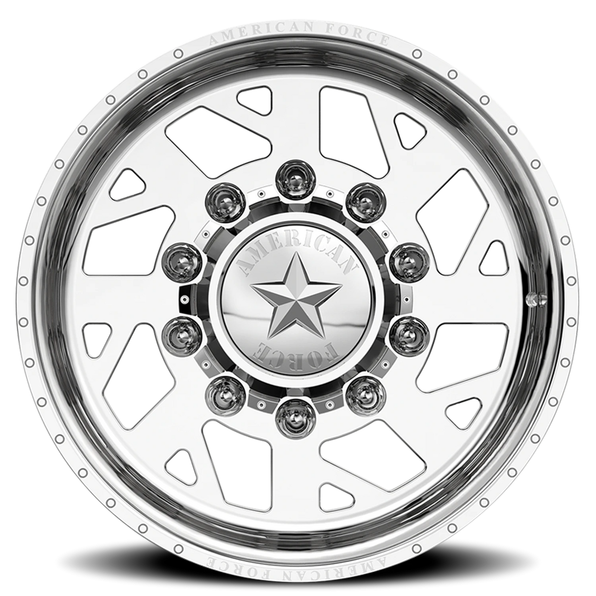 American Force 6D04 Man O'War SD Polished 22x16 -101 8x200mm 142mm - Wheelwiz