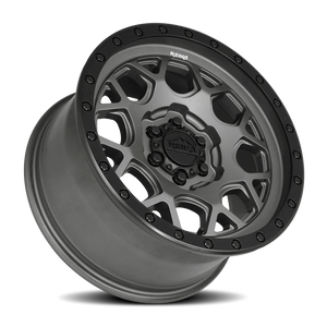 Reika R45 Gunmetal Grey / Satin Black Ring 17x9 -12 6x139.7mm 106.1mm - Wheelwiz