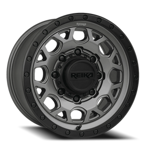 Reika R45 Gunmetal Grey / Satin Black Ring 17x9 +18 8x170mm 125.2mm - Wheelwiz