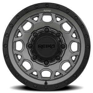 Reika R45 Gunmetal Grey / Satin Black Ring 17x9 +18 8x170mm 125.2mm - Wheelwiz
