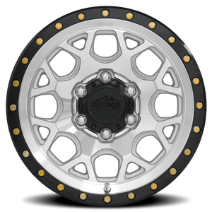 Reika R45 Machined / Gloss Black Ring 17x8.5 0 6x139.7mm 106.1mm - Wheelwiz