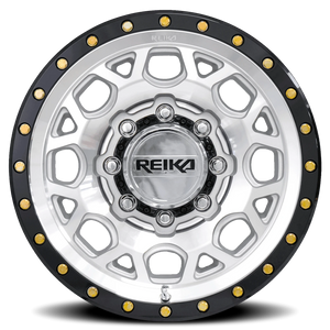 Reika R45 Machined / Gloss Black Ring 17x9 +18 8x165.1mm 125.2mm - Wheelwiz
