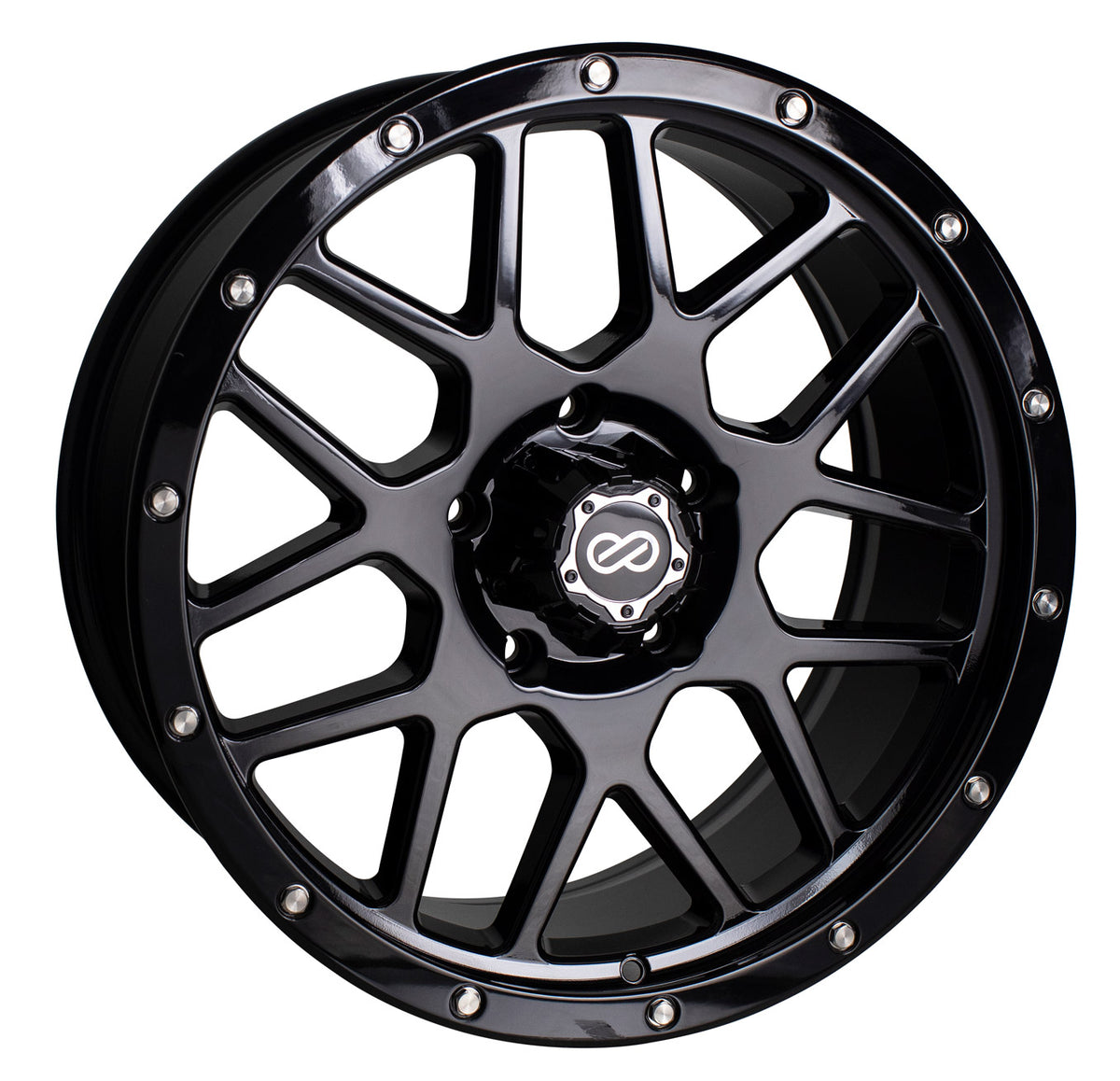 Enkei MATRIX Gloss Black 20x9 +25 6x139.7mm 78mm - WheelWiz