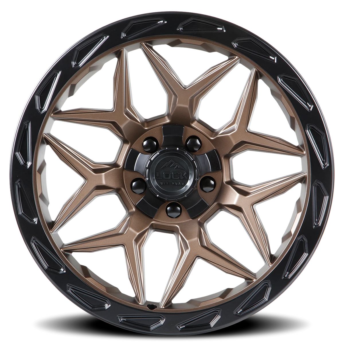 Lock Offroad Matrix Matte Bronze W/ Matte Black Ring 20x9 0 5x127|5x139.7mm 87.1mm
