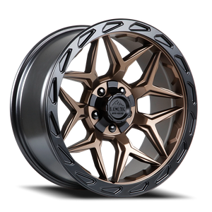 Lock Offroad Matrix Matte Bronze W/ Matte Black Ring 20x10 -18 8x180mm 124.3mm