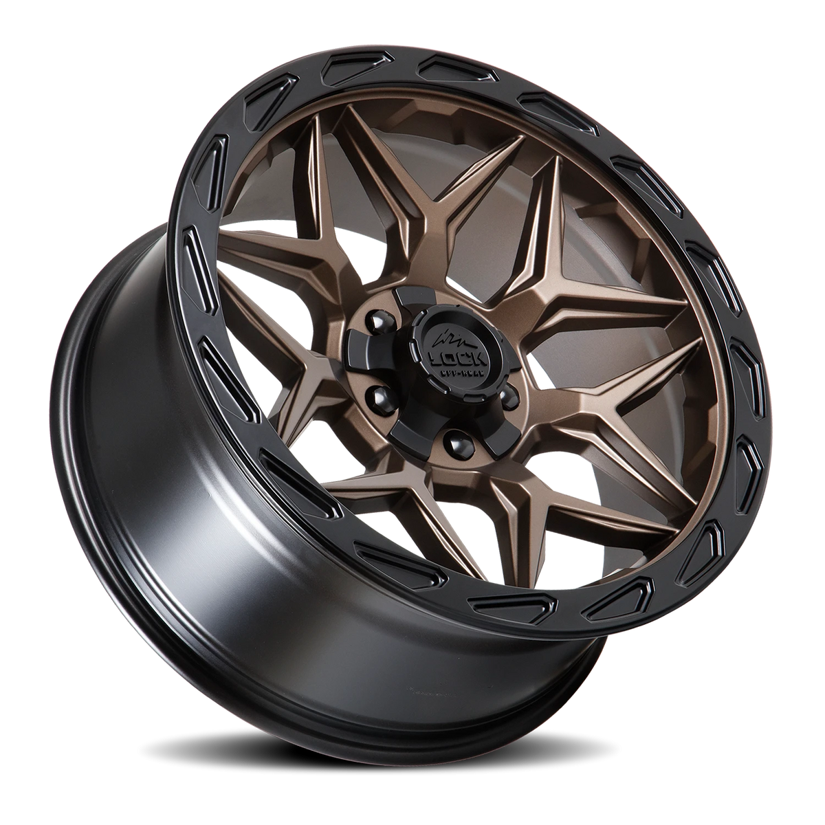 Lock Offroad Matrix Matte Bronze W/ Matte Black Ring 22x10 -18 8x165.1|8x170mm 125.2mm