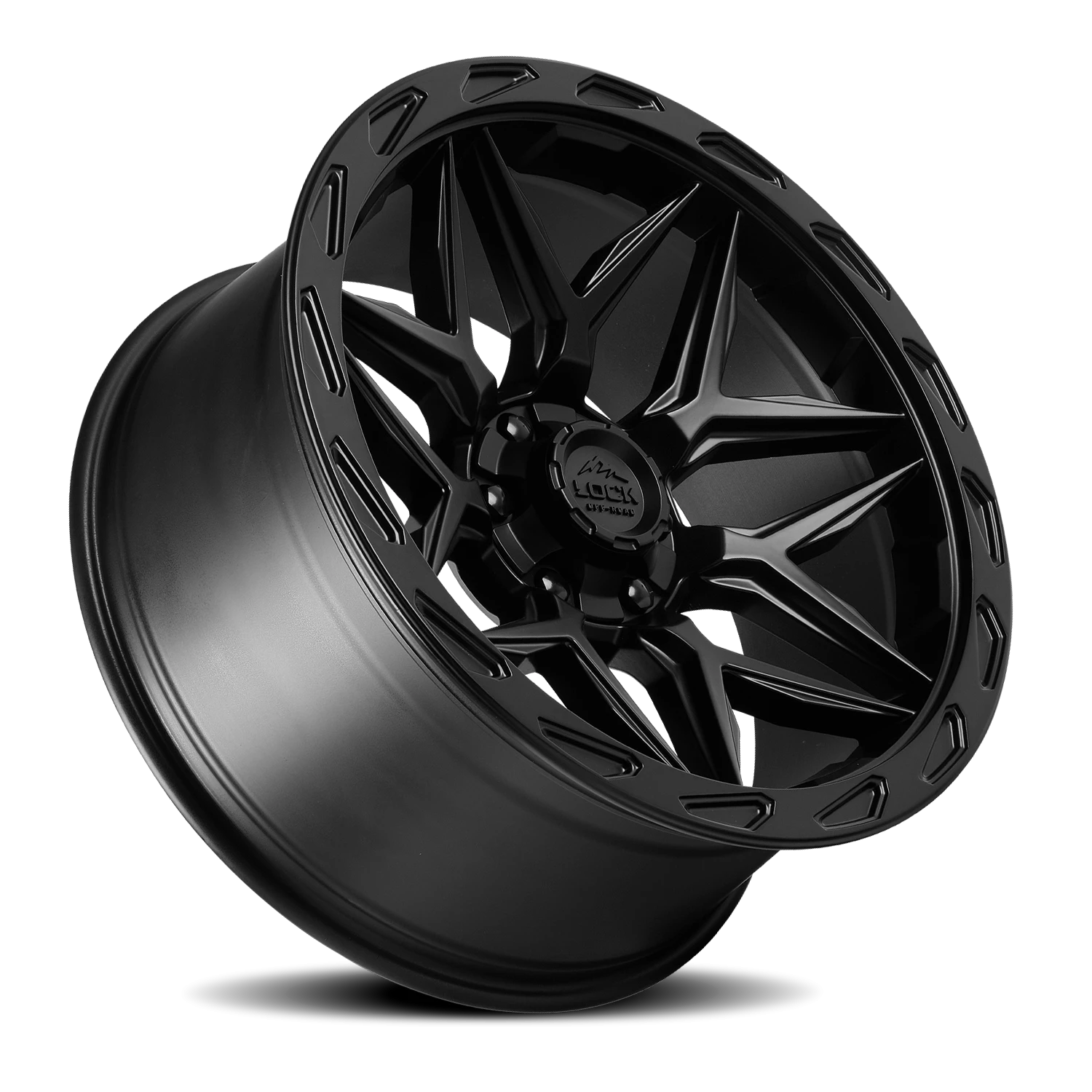 Lock Offroad Matrix Matte Black W/ Matte Black Ring 20x10 -18 8x165.1|8x170mm 125.2mm - Wheelwiz