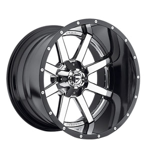 Fuel Offroad D260 MAVERICK Chrome Plated Gloss Black Lip 22x12 -44 8x180mm 125.1mm - 2 PIECE - Wheelwiz