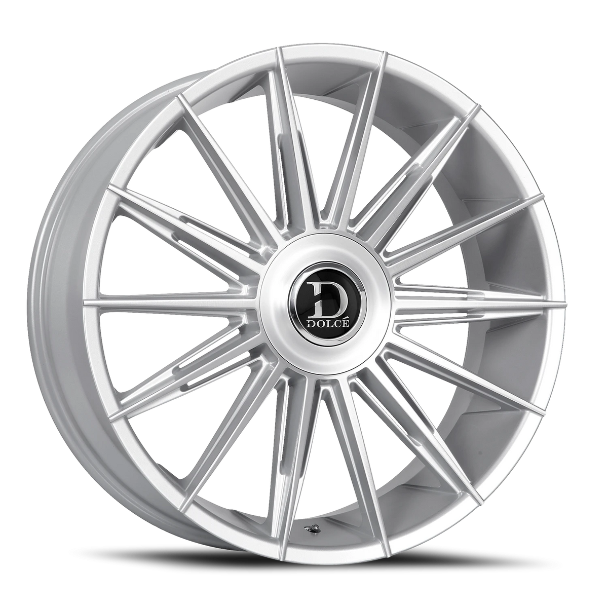 Dolce Luxury Mirelli Gloss Silver W/ Brushed Face 24x10 +15 5x112|5x120mm 74.1mm