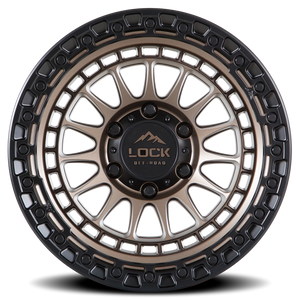 Lock Offroad Mojave Matte Bronze W/ Matte Black Ring 17x8.5 +25 6x135mm 87.1mm