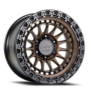 Lock Offroad Mojave Matte Bronze W/ Matte Black Ring 17x9 +12 8x180mm 124.3mm