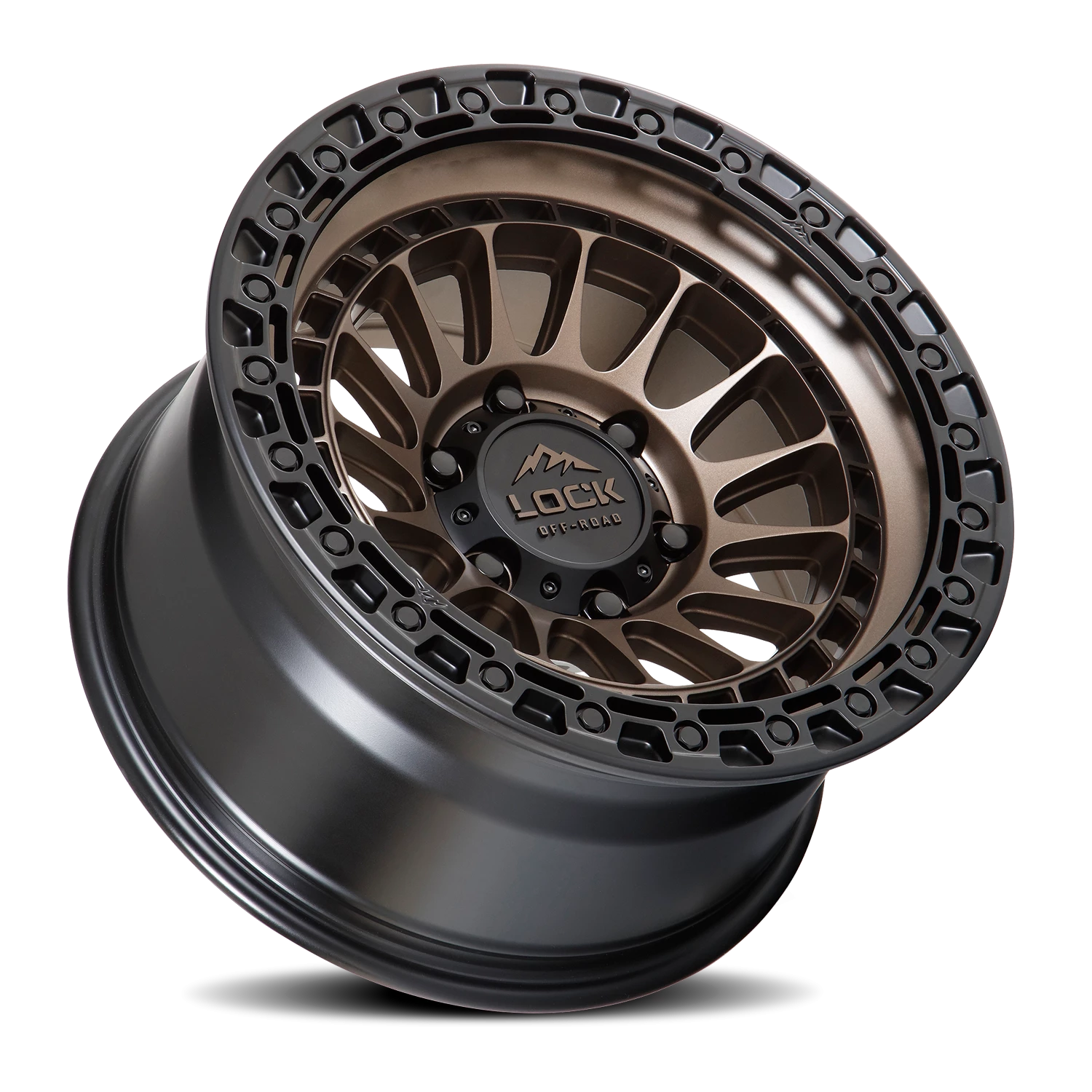Lock Offroad Mojave Matte Bronze W/ Matte Black Ring 17x9 +12 8x170mm 125.2mm - Wheelwiz