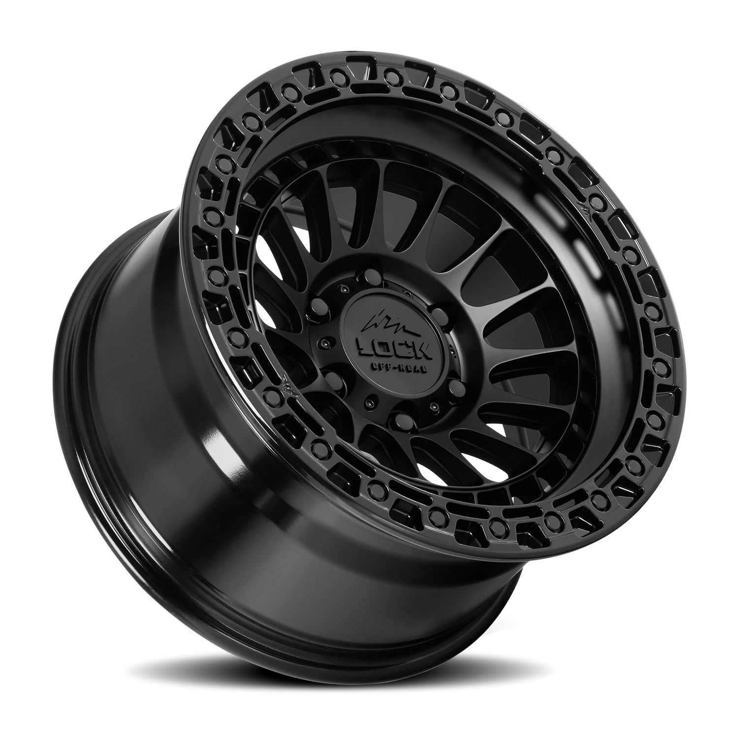 Lock Offroad Mojave Matte Black W/ Gloss Black Ring 20x9 0 6x139.7mm 106.2mm - Wheelwiz