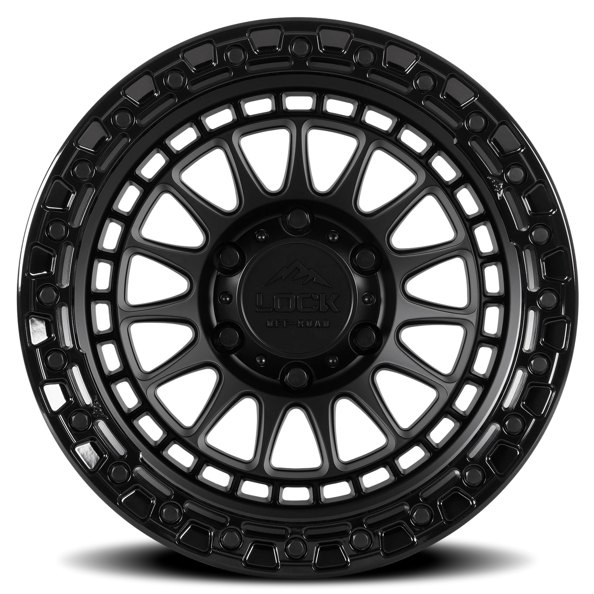 Lock Offroad Mojave Matte Black W/ Gloss Black Ring 17x9 +12 6x135mm 87.1mm