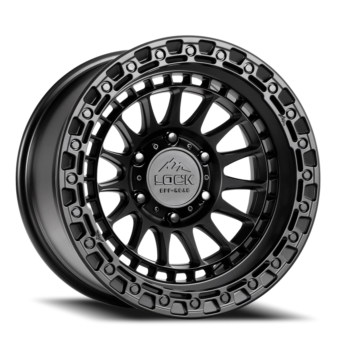 Lock Offroad Mojave Matte Black W/ Matte Black Ring 17x9 0 6x139.7mm 106.2mm