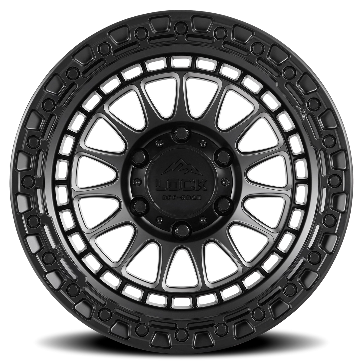 Lock Offroad Mojave Matte Black W/ Matte Black Ring 17x9 +1 8x165.1mm 125.2mm