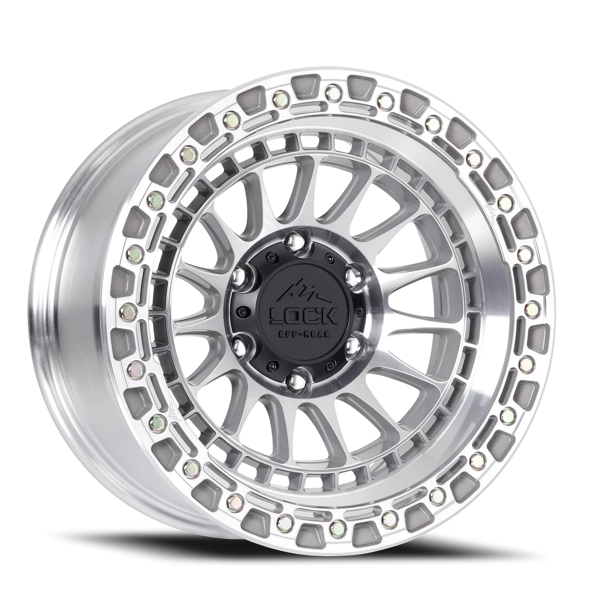 Lock Offroad Mojave Machined Silver W/ Clear Coat 17x9 0 5x127mm 71.5mm