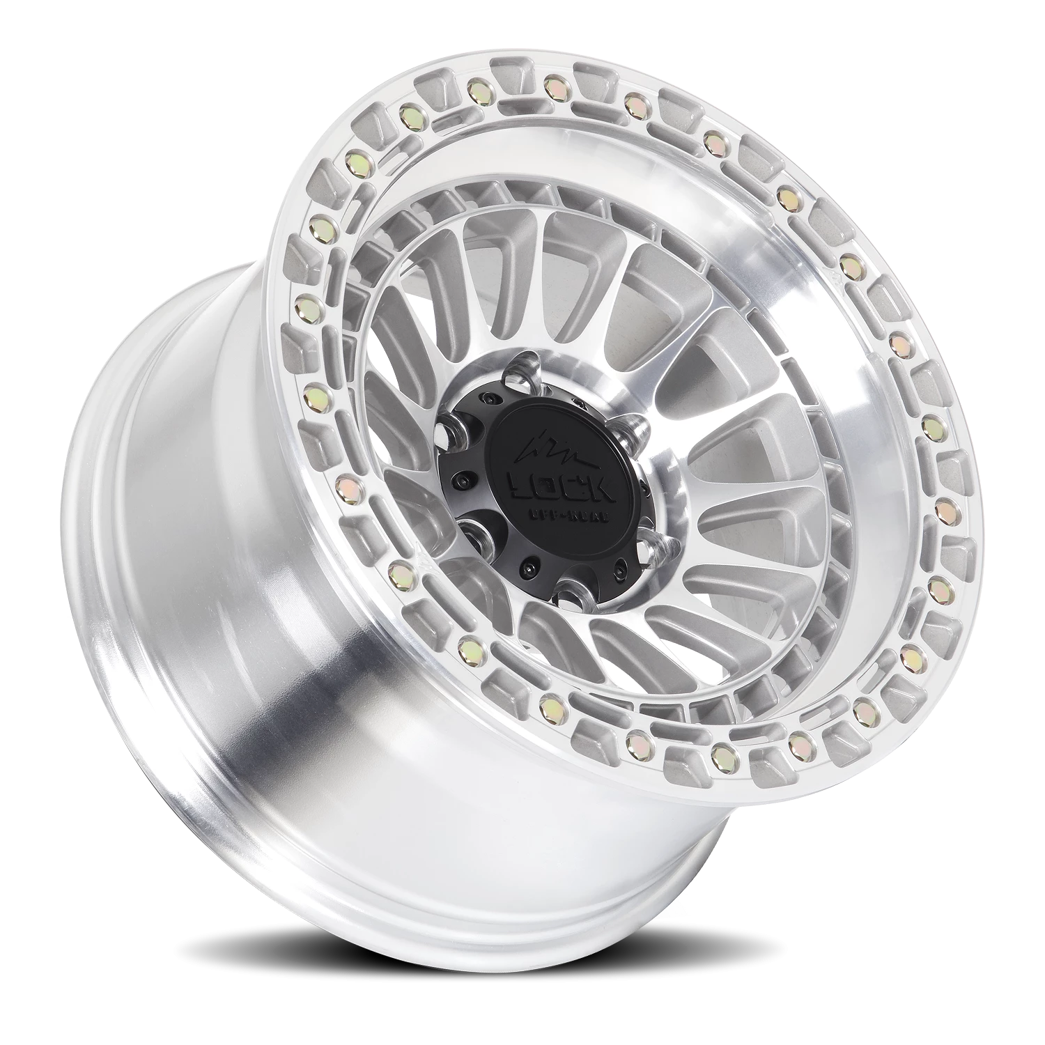 Lock Offroad Mojave Machined Silver W/ Clear Coat 17x9 +12 5x127mm 71.5mm - Wheelwiz