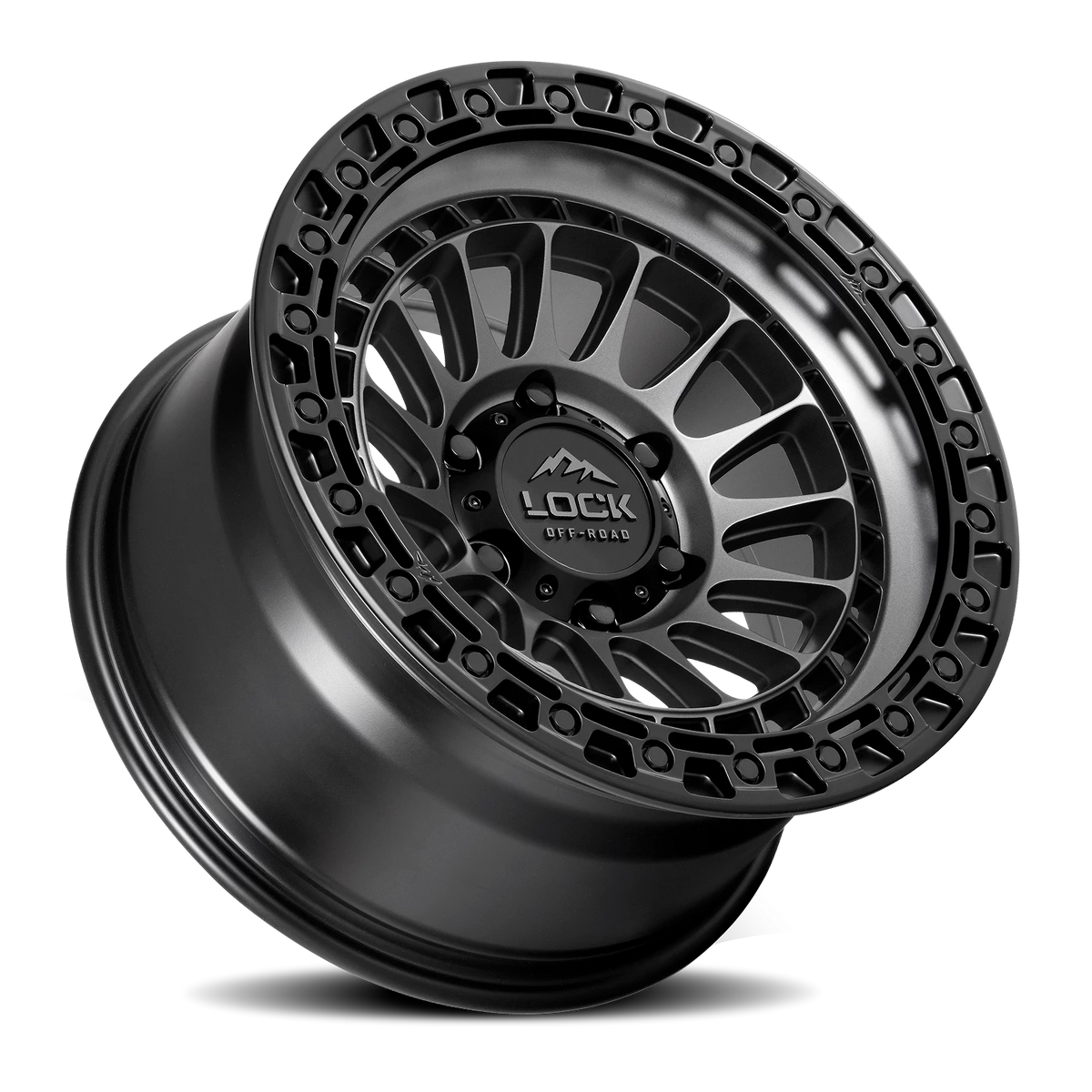 Lock Offroad Mojave Matte Grey W/ Matte Black Ring 20x9 0 5x127mm 71.5mm